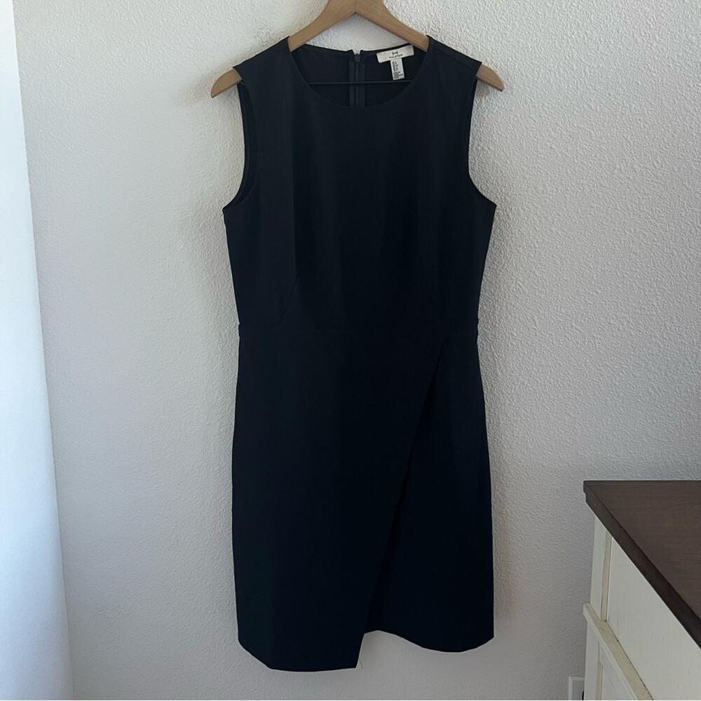 H by Halston Dress Black Career Office Work Business Casual LBD Small